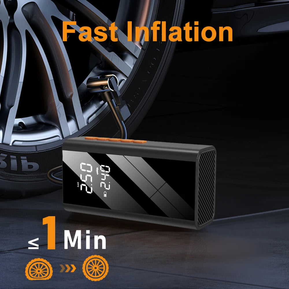 Arrancador de Coche EAFC 1200A con Compresor 150 PSI – Power Bank Portátil de Emergencia