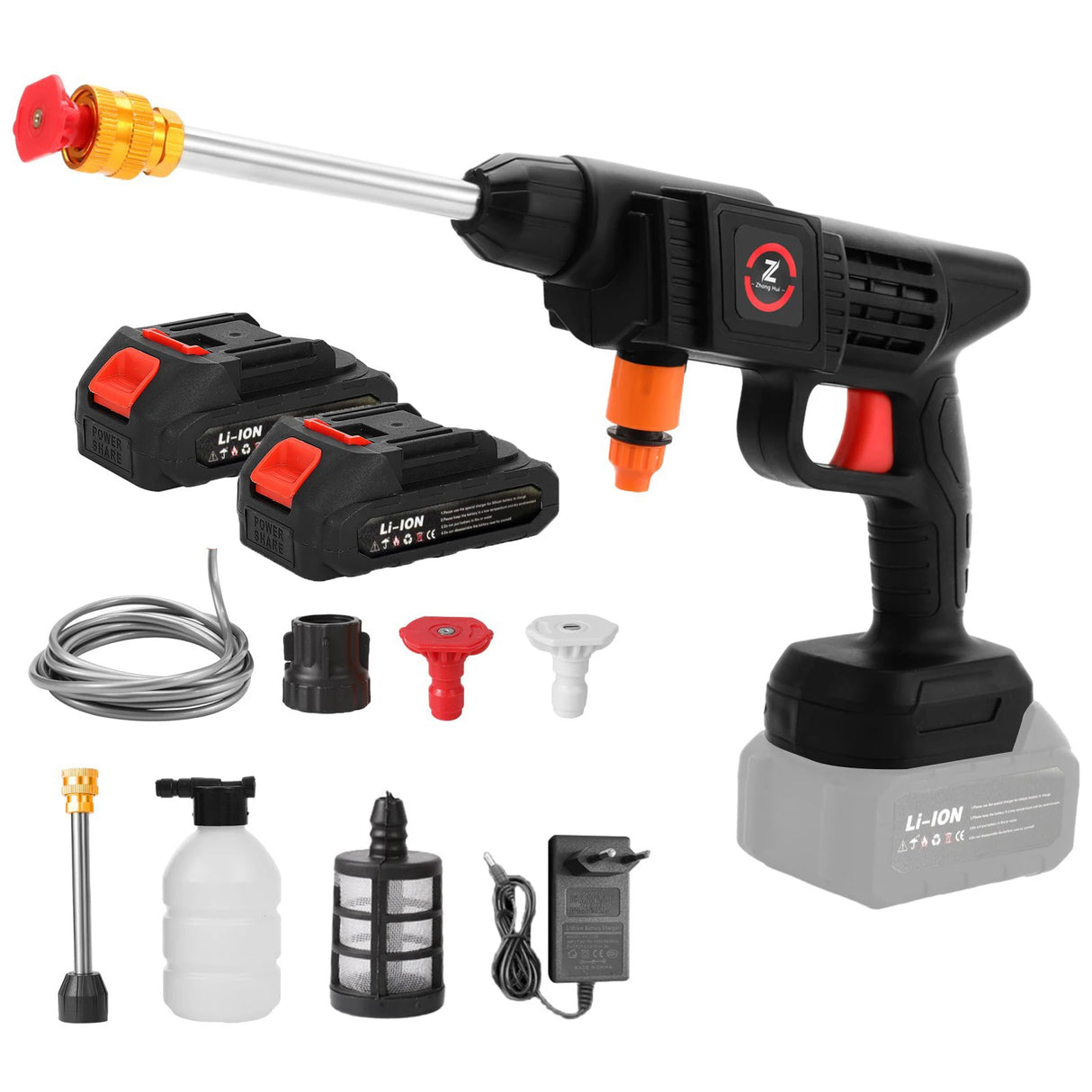 Pistola Hidrolimpiadora Inalámbrica 50 Bar 200W – Lavadora a Batería Compatible Makita 18V