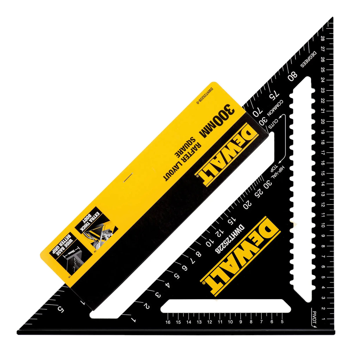 Escuadra Métrica DeWalt DWHT25228-0 30 cm – Precisión Profesional para Medición y Marcado