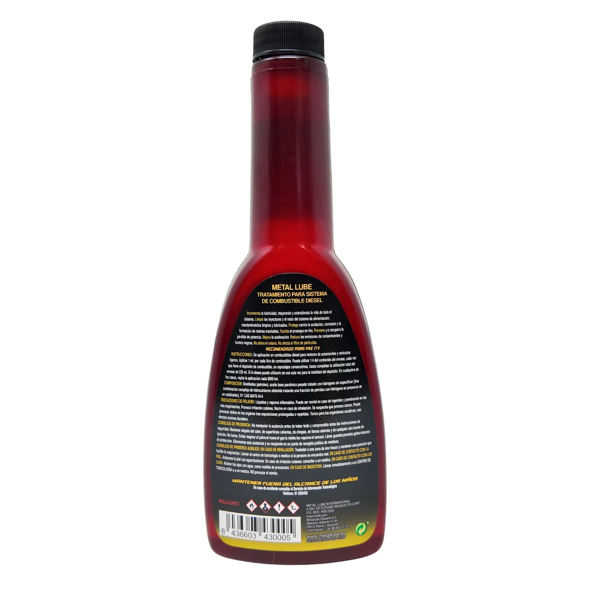 Metal Lube Tratamiento Diésel 236 ml – Limpia Inyectores, Reduce Humos y Protege el Sistema