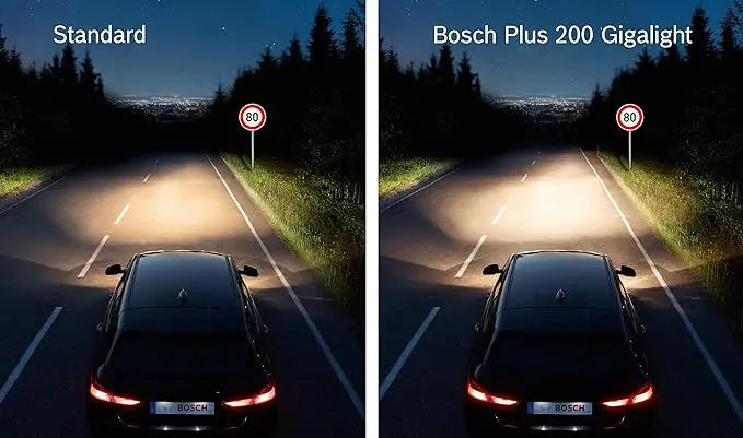 Lámpara Bosch H7 Plus 200 Gigalight 12V 55W PX26d Xenón