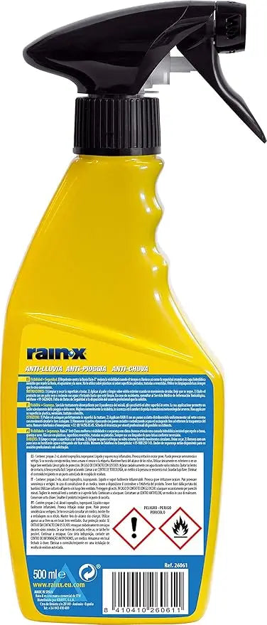 Rain-X Limpiaparabrisas Antilluvia 500 ml – Repelente de Agua para Cristales de Coche