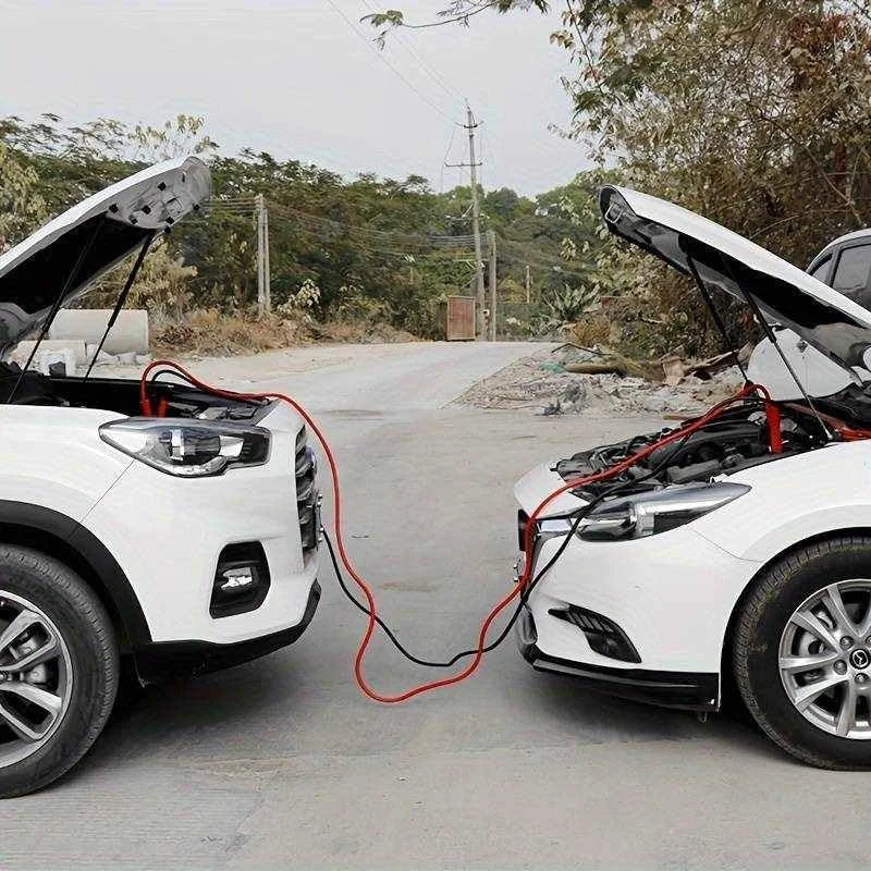 Pinzas de Arranque 1200A para Coche y Moto – Cable de Batería 2,5m 12mm con Bolsa de Transporte