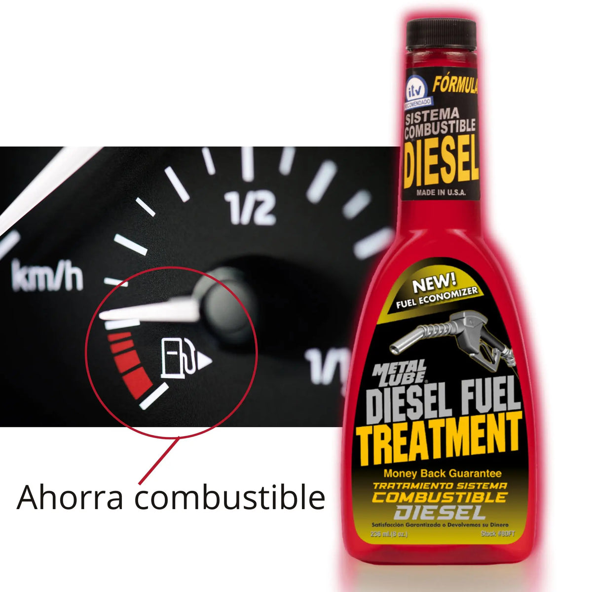Metal Lube Tratamiento Diésel 236 ml – Limpia Inyectores, Reduce Humos y Protege el Sistema