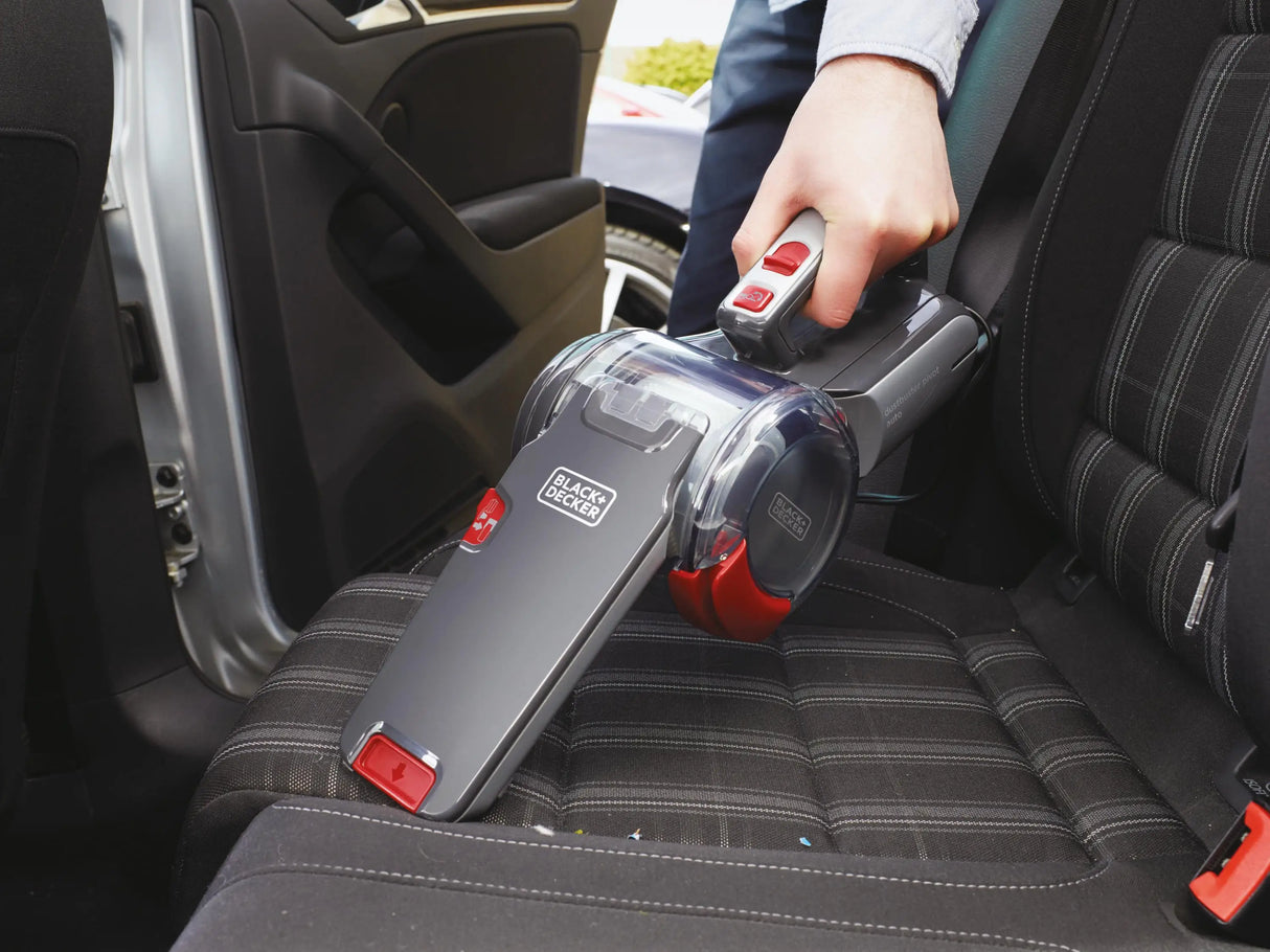 BLACKDECKER Aspirador de Mano Pivot PV1200 AV XJ 12V - Potencia de Succión - Cabezal Pivotante - Cable de 5 Metros
