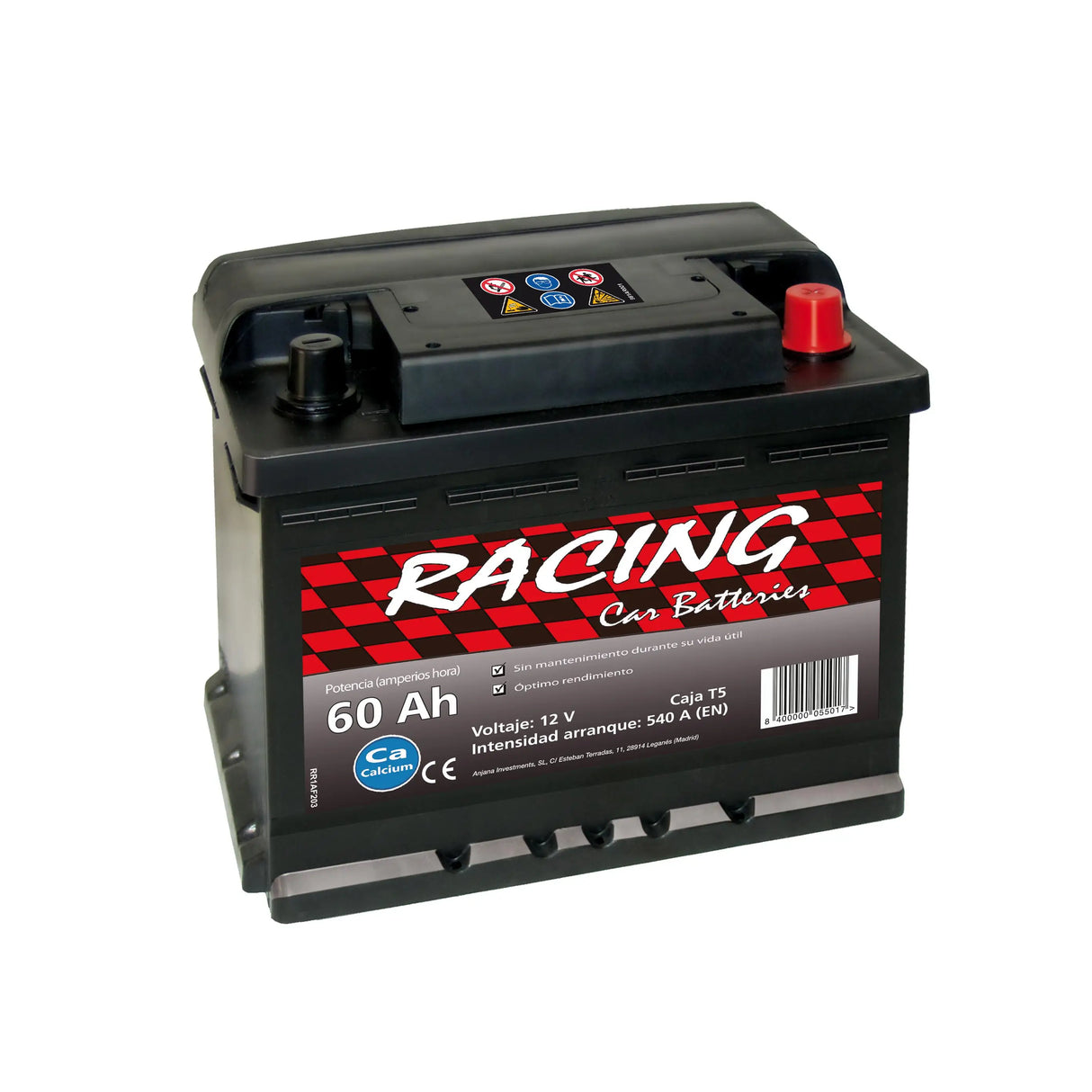 Batería 54Ah T5 Racing para Vehículos – Alta Capacidad y Arranque Potente