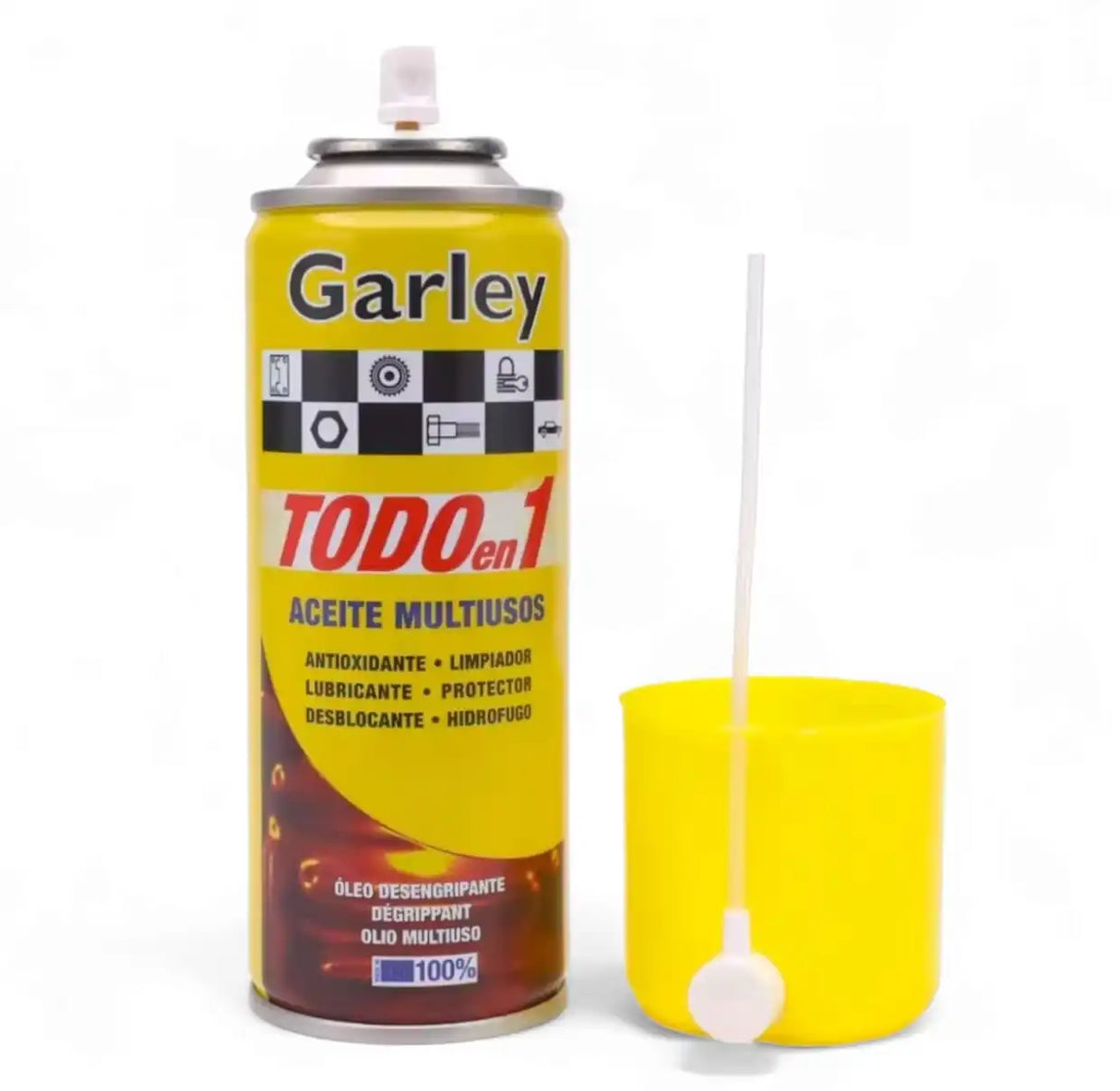 Garley Aceite Lubricante Multiusos Spray 200 ml – Antioxidante Todo en 1 con Cánula