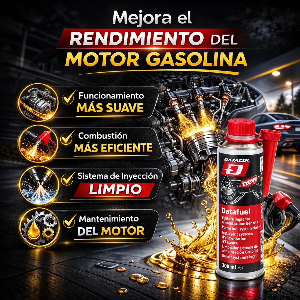 Limpia Inyección Gasolina DATACOL DataFuel 300 ml – Aditivo para Sistema de Combustible, Limpieza y Lubricación de Inyectores