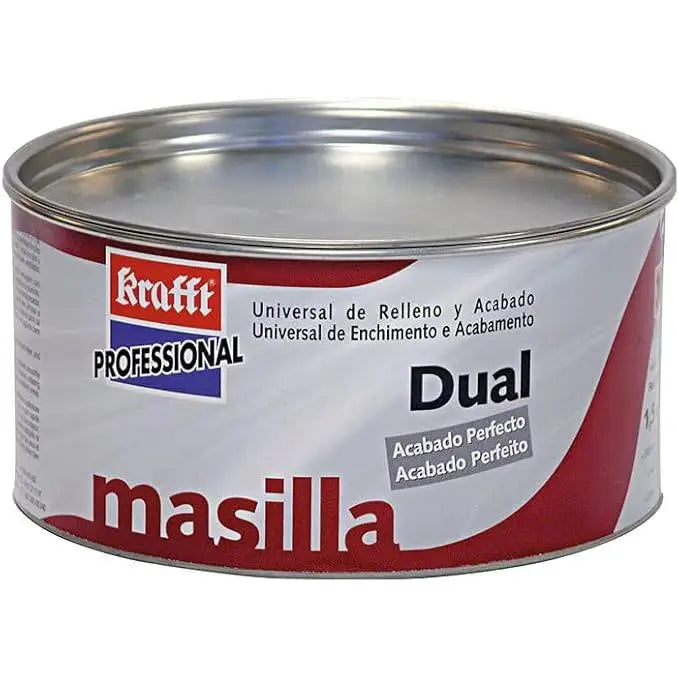 Krafft Masilla para Carrocería 1,5 kg – Relleno y Acabado para Reparación de Chapa