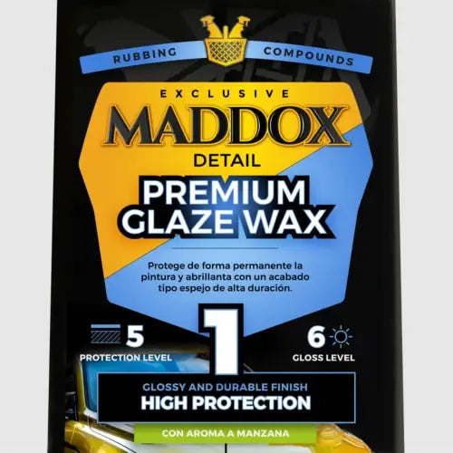 MADDOX DETAIL Premium Glaze Wax – Cera Carnauba Premium Abrillantadora para Coche
