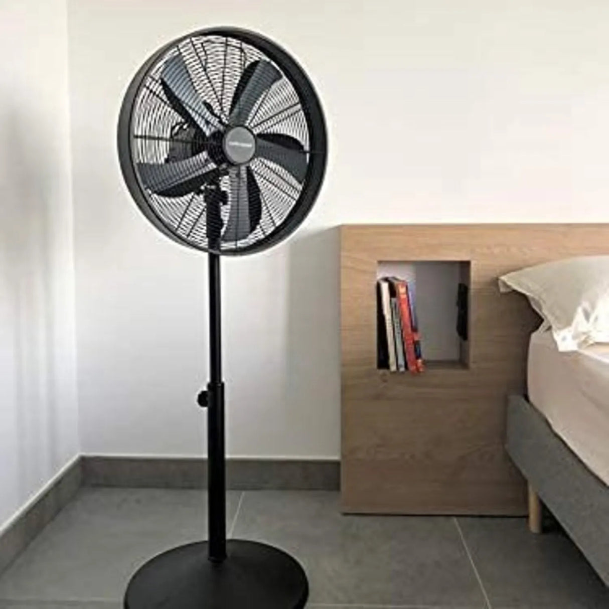 Ventilador de Pie Mellerware Brizy Stand 50W | 5 Aspas de Aluminio 40 cm, Silencioso y Oscilante