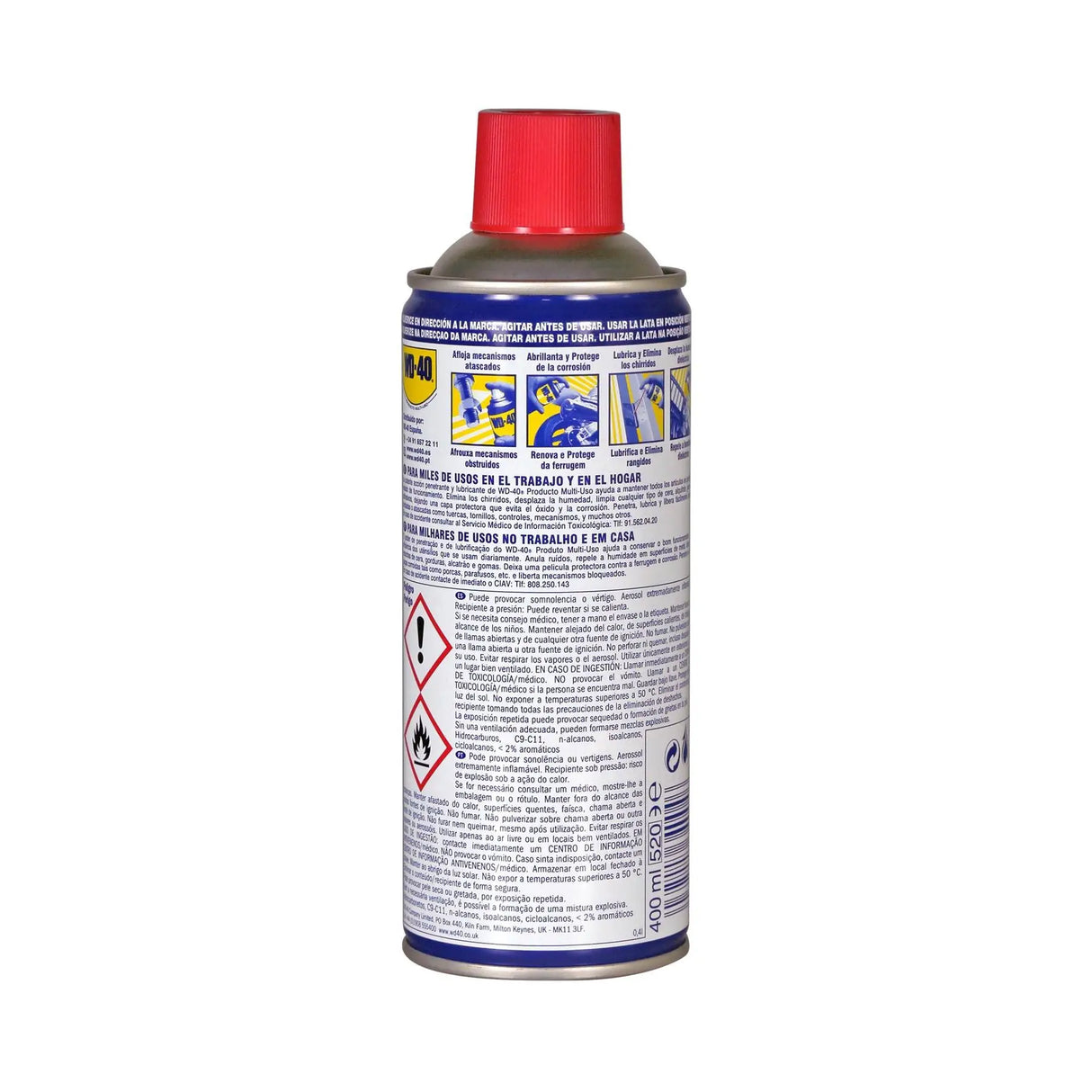 WD-40 Aceite Lubricante Multiusos en Spray con Cánula – Mantenimiento Industrial, Profesional y Doméstico