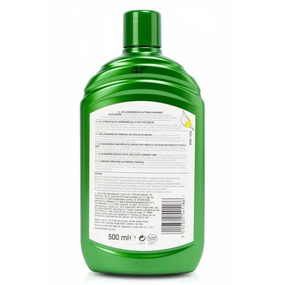 Cera para Coche Turtle Wax 500 ml – Brillo Duradero y Protección UV