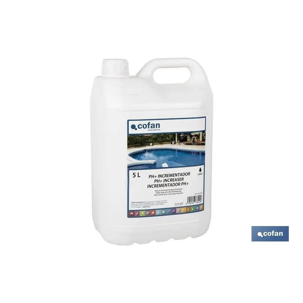Incrementador pH Líquido Cofan 5L – Regulador para Piscinas de Acción Rápida