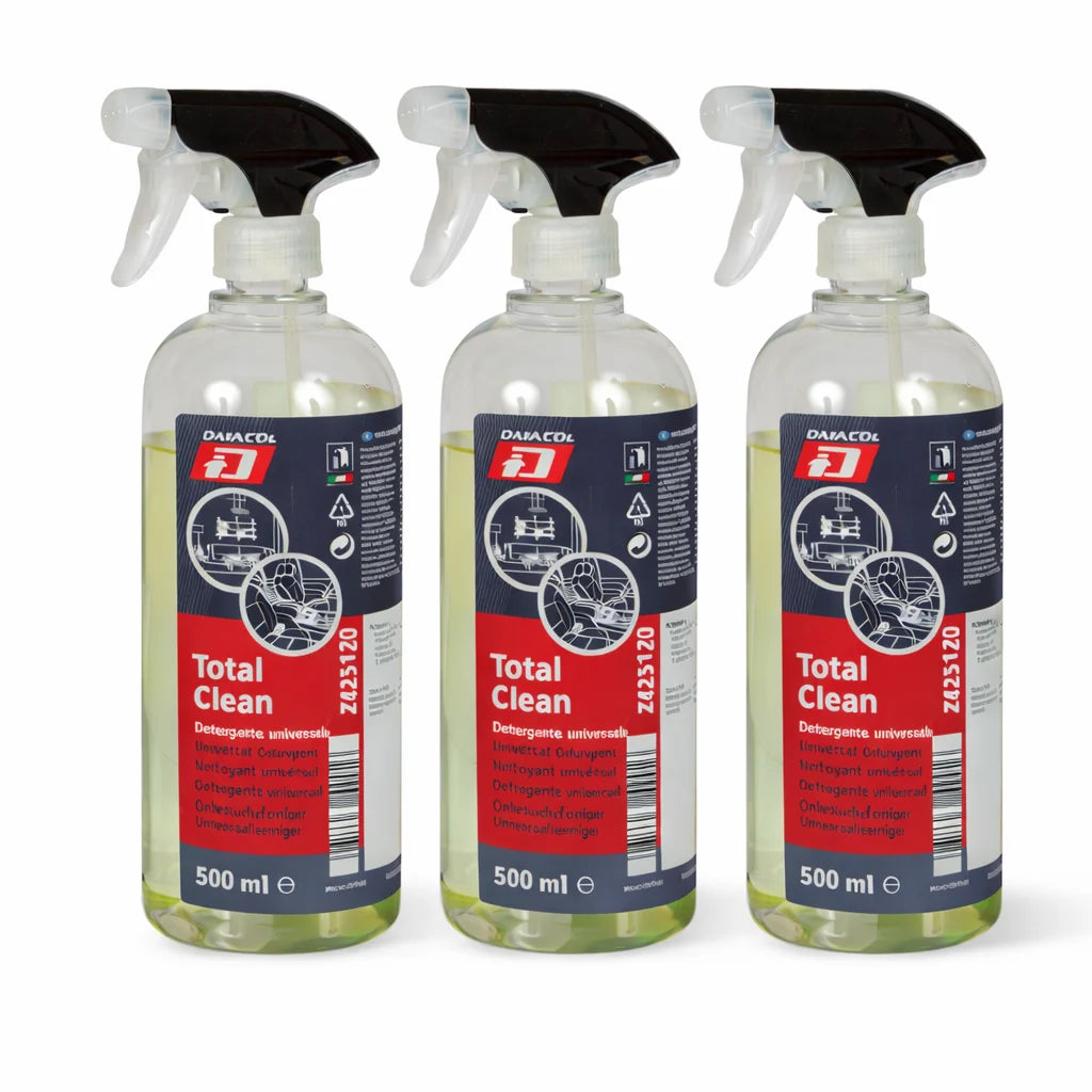 Limpiador de Interiores Total Clean 500 ml – Spray Multiusos para Tapicería, Cuero y Alcántara con Aroma Fresco