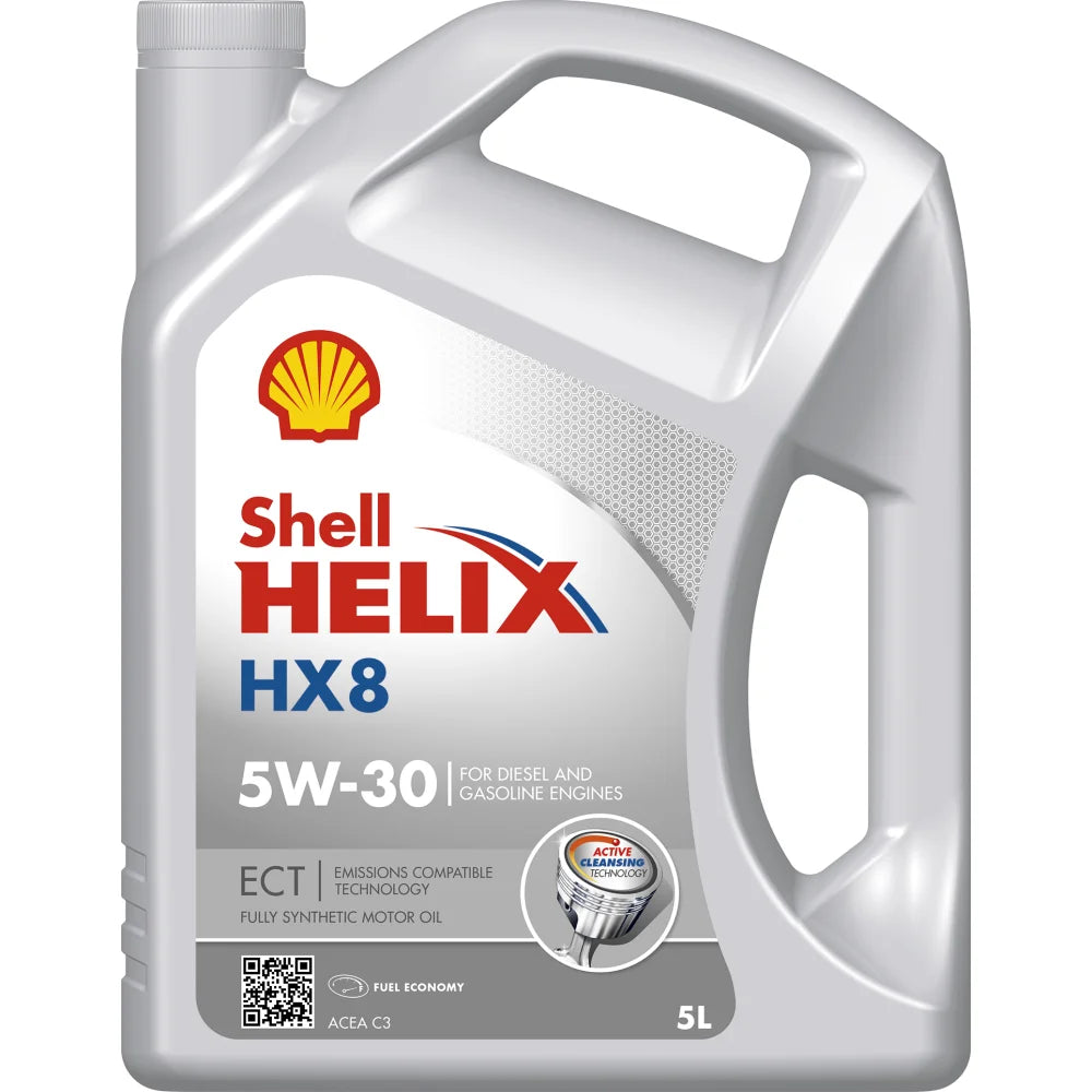 Aceite Shell Helix Hx8 Ect 5W30 5 L - Lubricante Bajo en Cenizas - Protección Filtros Diésel