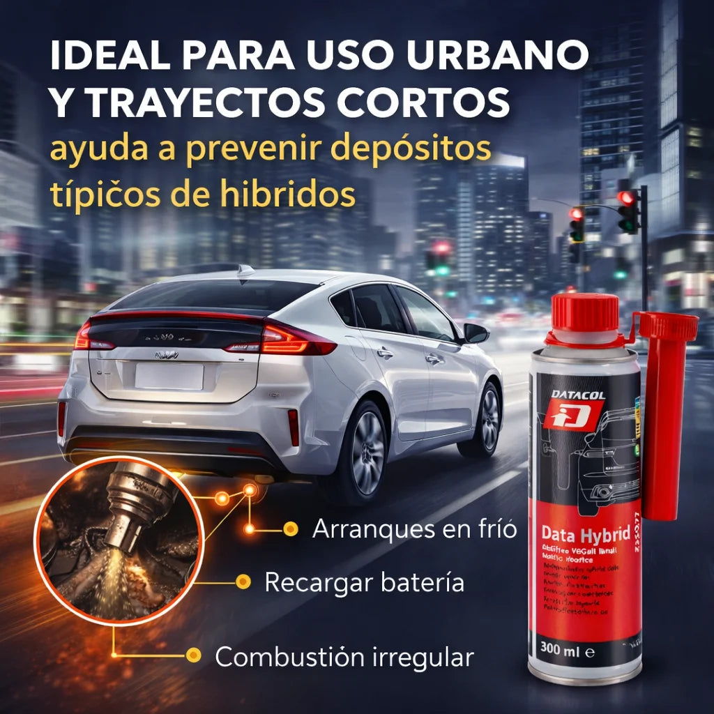 Aditivo Limpia Inyectores DATACOL Data Hybrid 300 ml – Para Vehículos Híbridos, Mejora Combustión y Reduce Emisiones