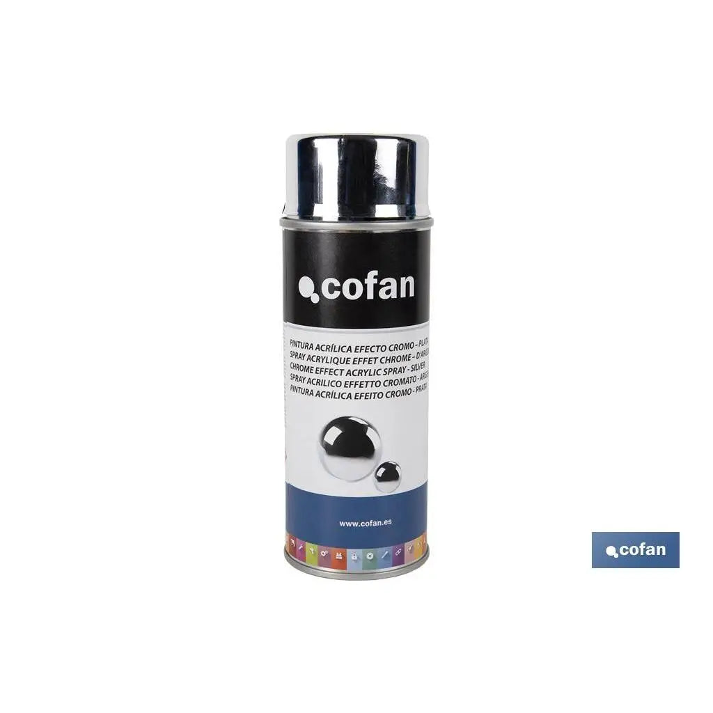 Pintura en Spray Efecto Cromo Cofan – Acabado Metálico Brillante y Decorativo