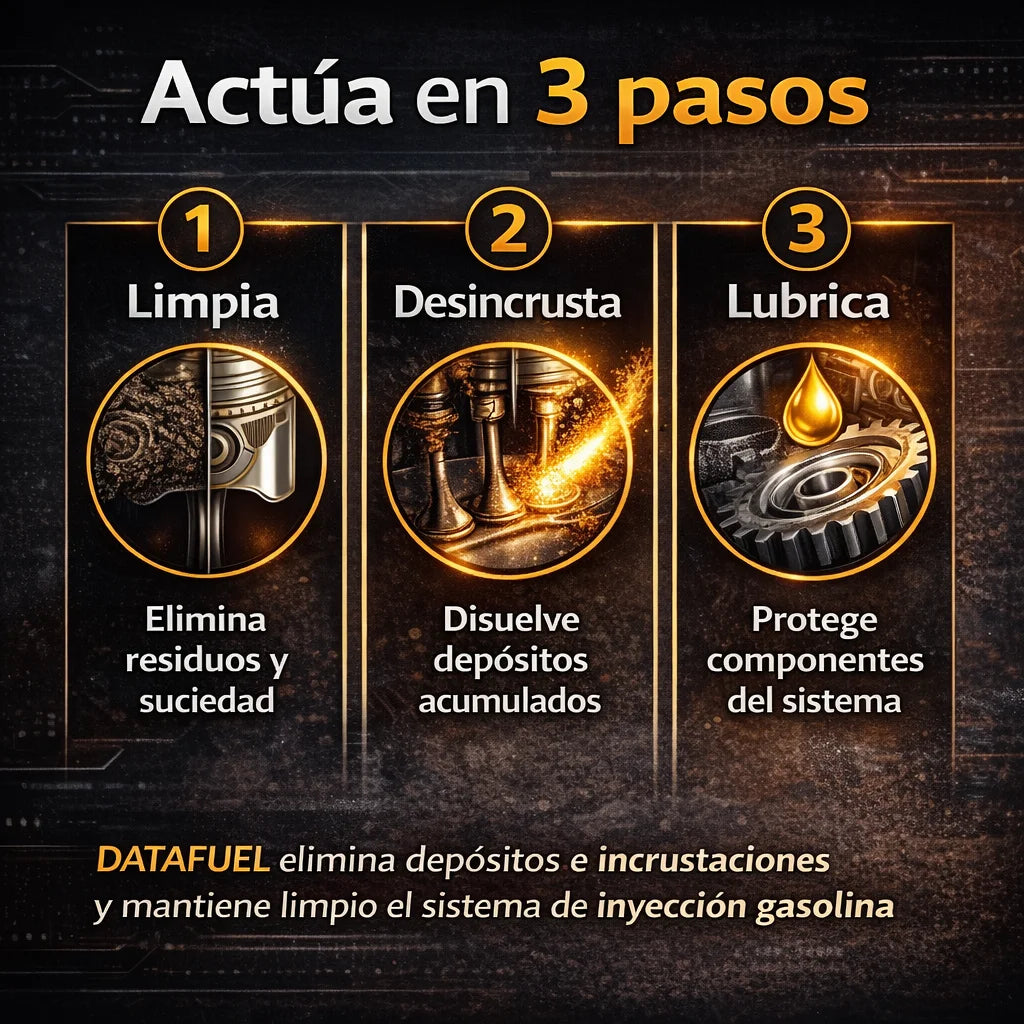 Limpia Inyección Gasolina DATACOL DataFuel 300 ml – Aditivo para Sistema de Combustible, Limpieza y Lubricación de Inyectores