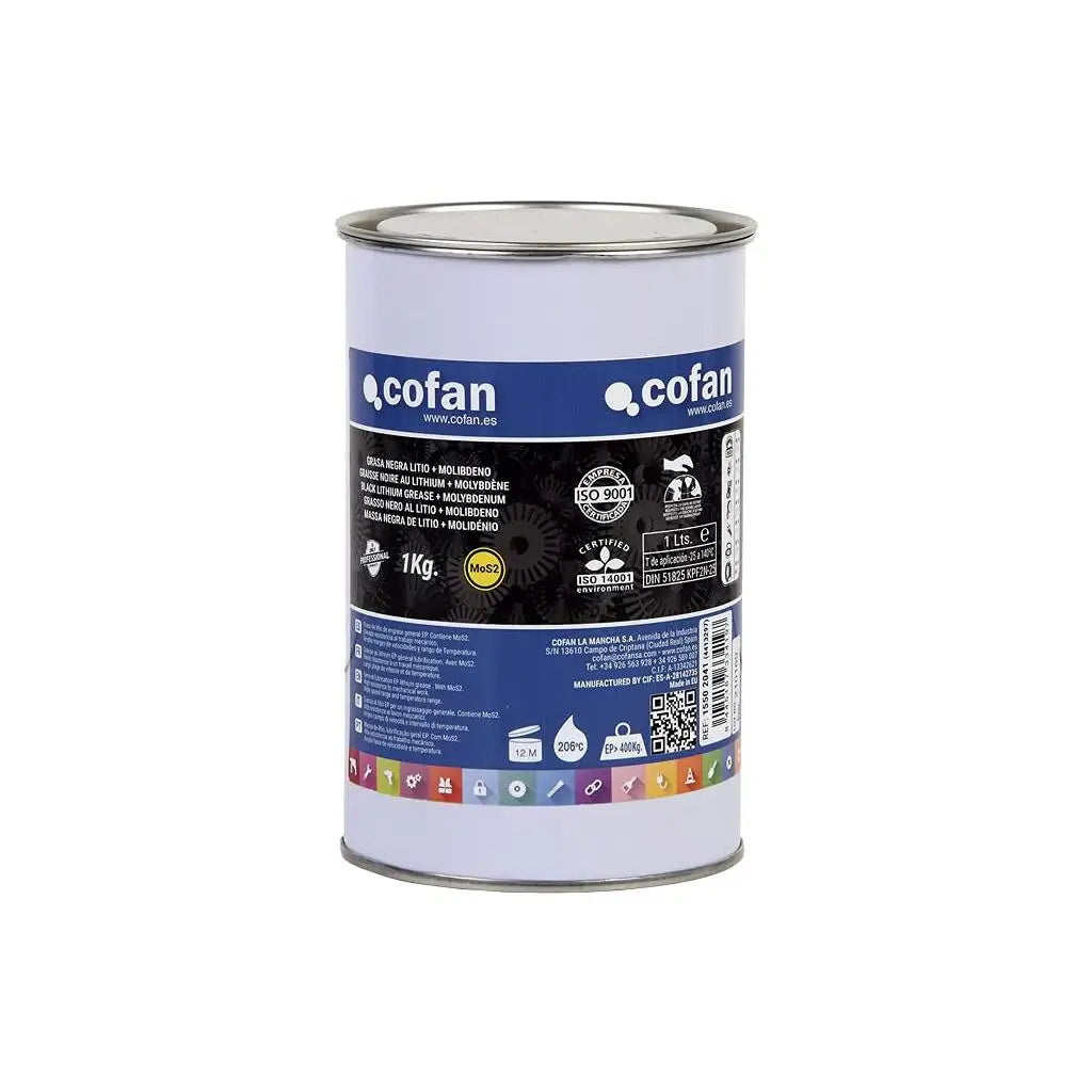 Grasa Negra Cofan Litio + Molibdeno – Lubricante de Alta Resistencia para Mecánica