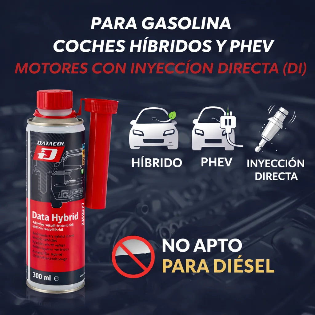Aditivo Limpia Inyectores DATACOL Data Hybrid 300 ml – Para Vehículos Híbridos, Mejora Combustión y Reduce Emisiones