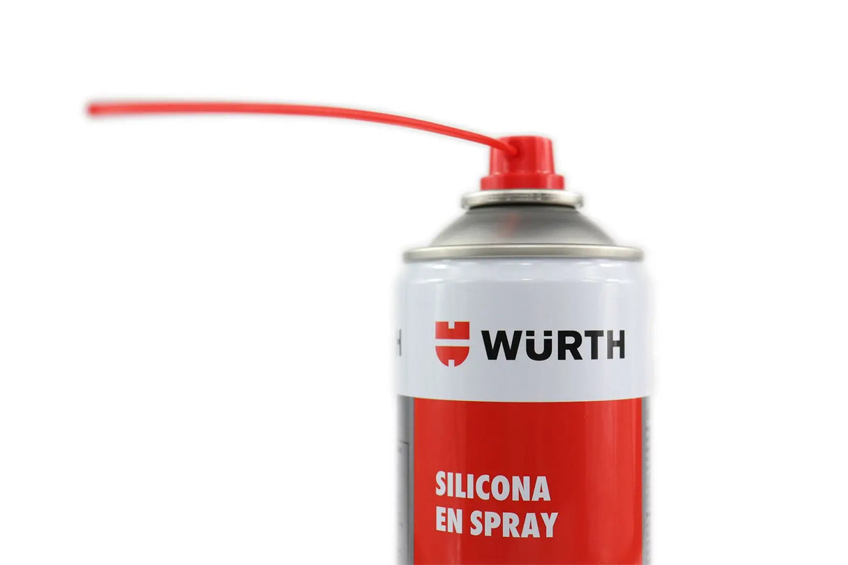 WÜRTH Silicona en Spray Incoloro 500ml - Lubricante para Plástico, Caucho y Metal | Protección Duradera y Anti-estática