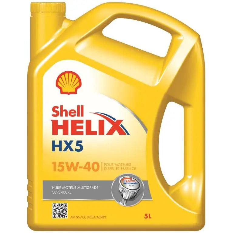 Shell Helix HX5 15W40 5L – Aceite de Motor Multigrado para Gasolina y Diésel
