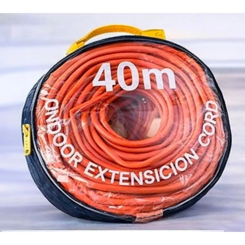 Alargador Eléctrico Naranja Alta Visibilidad | Cable Extensión Interior/Exterior Flexible y Seguro (5m, 15m, 20m, 30m)