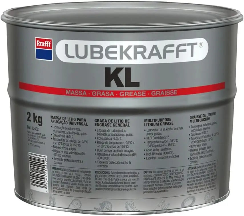 Krafft Lubekrafft® Kl 2KG Grasa Lubricante Uso General Alta Calidad Resistente Al Agua