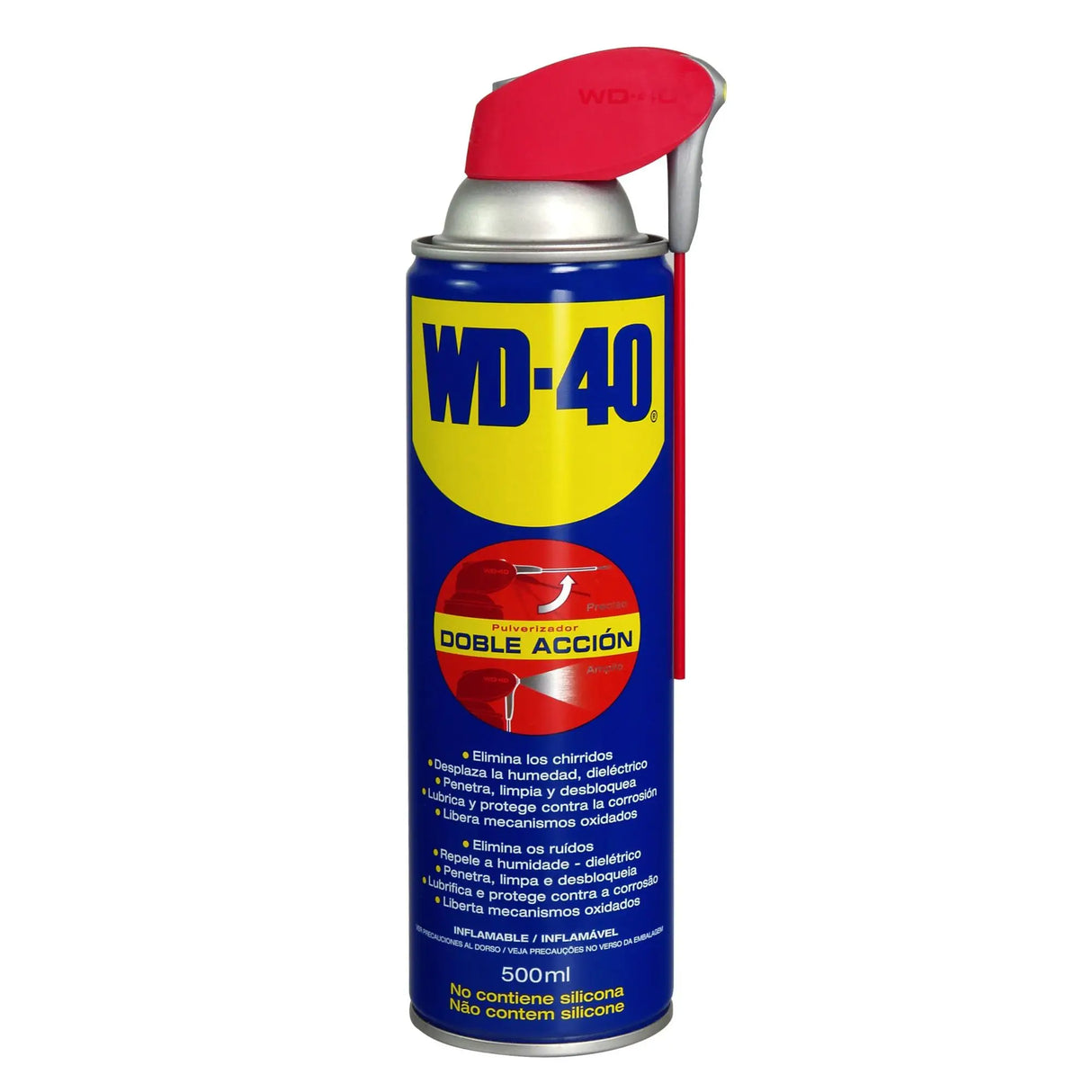 WD-40 Doble Acción 500 ml Lubricante Multiusos Antióxido