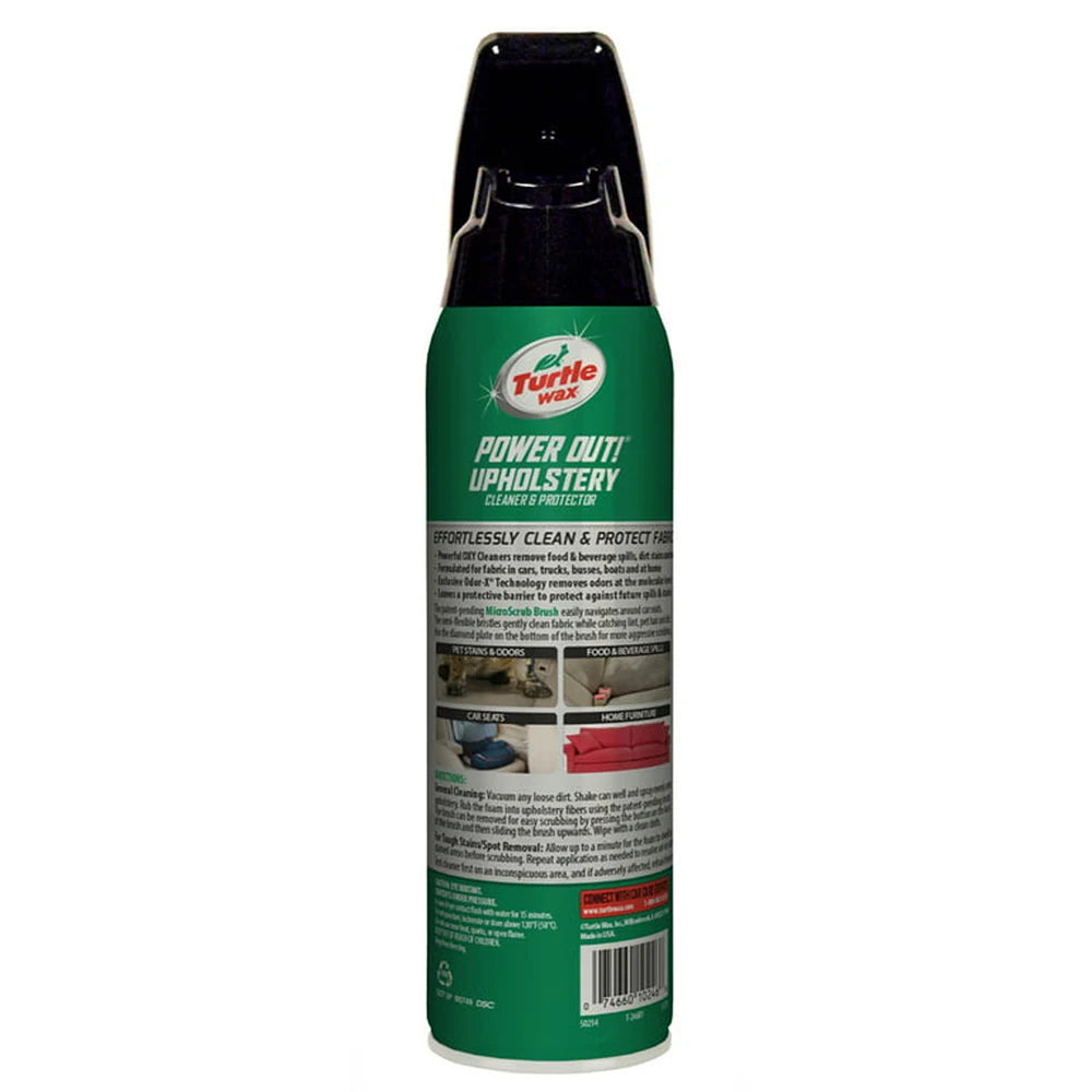 Turtle Wax Limpiador de Tapicerías Espuma con Cepillo – Elimina Manchas y Secado Rápido