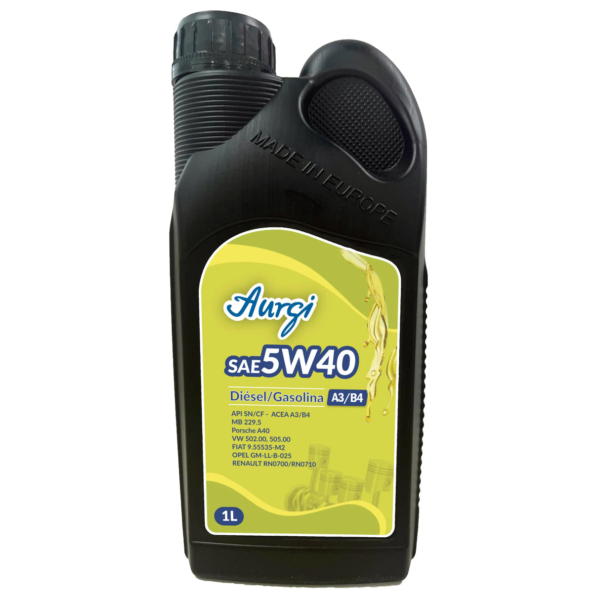 Aceite Aurgi 5W40 Diésel/gasolina 1 L - Multigrado 100% Sintético