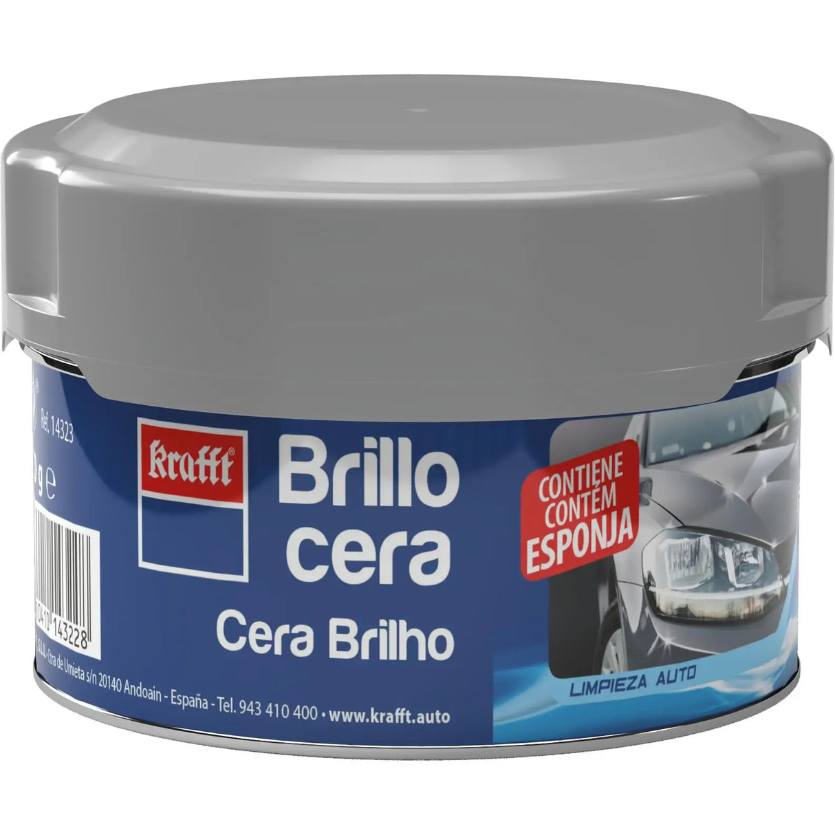 Cera de Coche Krafft 250gr - Brillo y Protección Profesional para Carrocerías