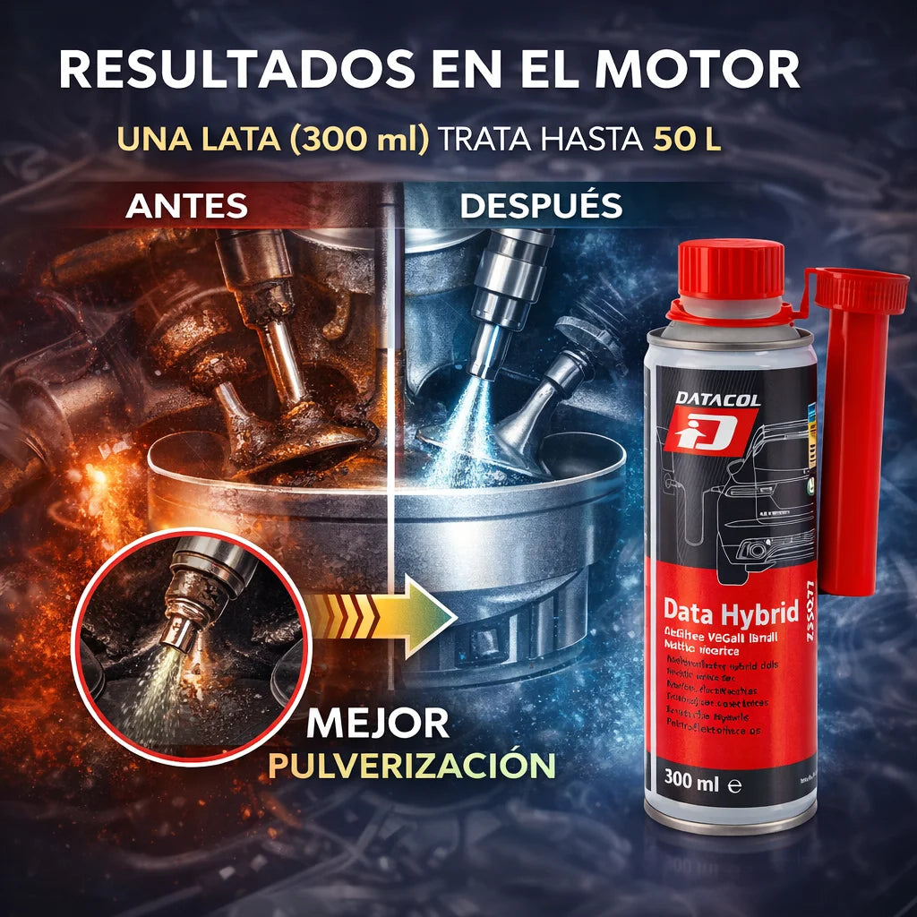 Aditivo Limpia Inyectores DATACOL Data Hybrid 300 ml – Para Vehículos Híbridos, Mejora Combustión y Reduce Emisiones