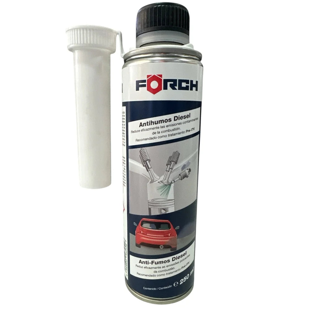 Aditivo Antihumos Diésel FORCH 250 ml PRE-ITV – Limpiador 3 en 1 para Sistema de Inyección y Reducción de Emisiones