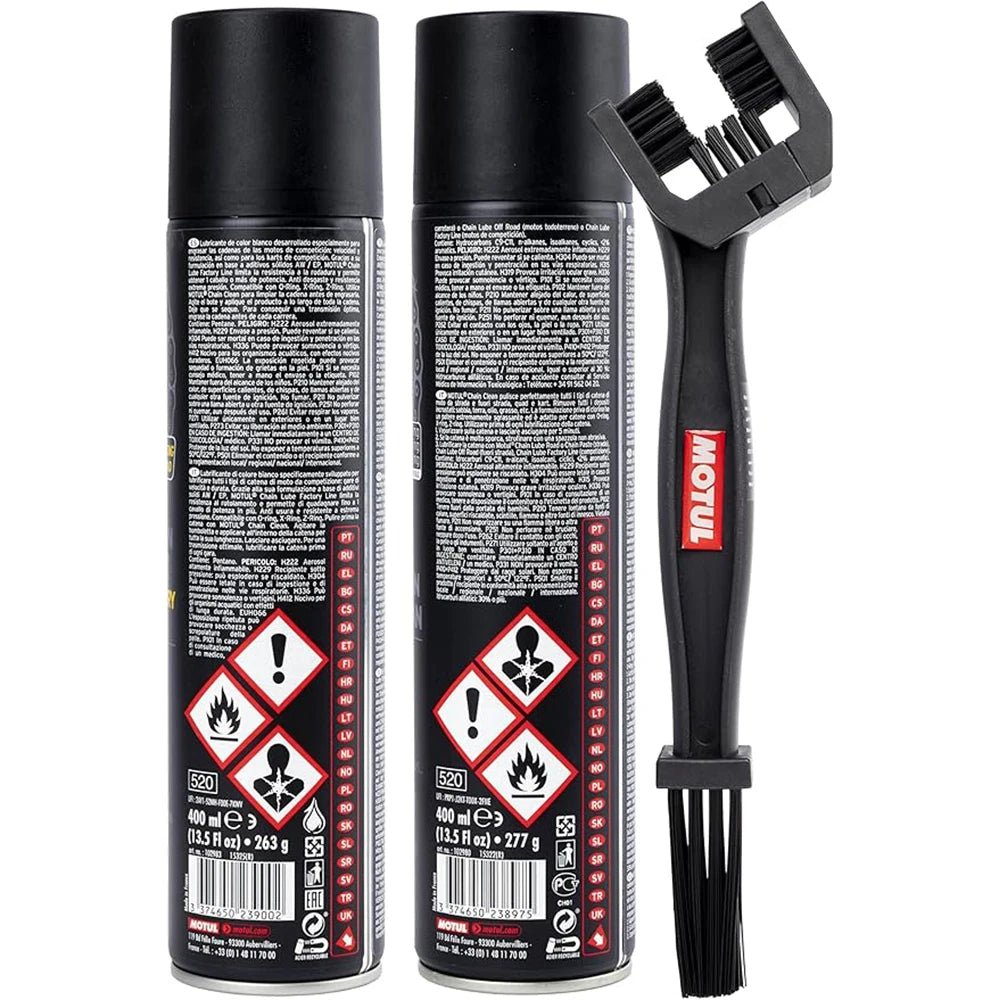 Motul Pack Cadena C1 + C4 Factory Line – Kit Limpieza y Lubricación Moto