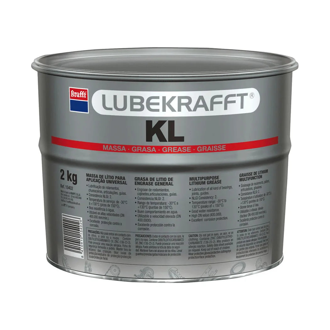 Krafft Lubekrafft® Kl 2KG Grasa Lubricante Uso General Alta Calidad Resistente Al Agua