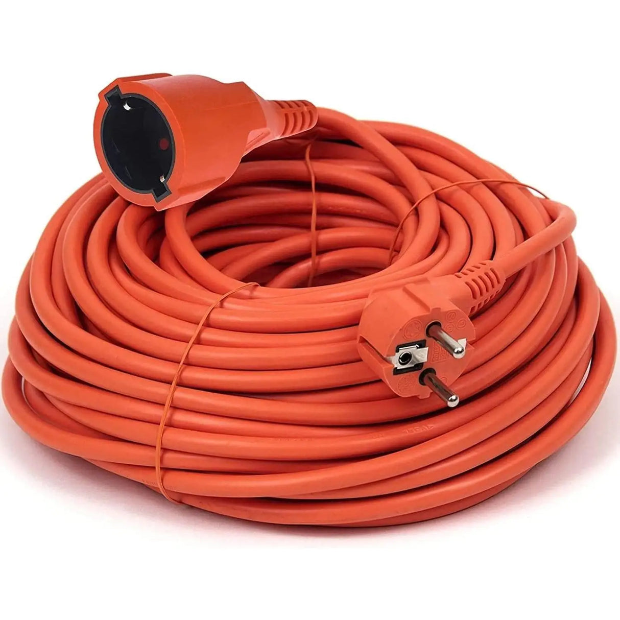Alargador Eléctrico Naranja Alta Visibilidad | Cable Extensión Interior/Exterior Flexible y Seguro (5m, 15m, 20m, 30m)