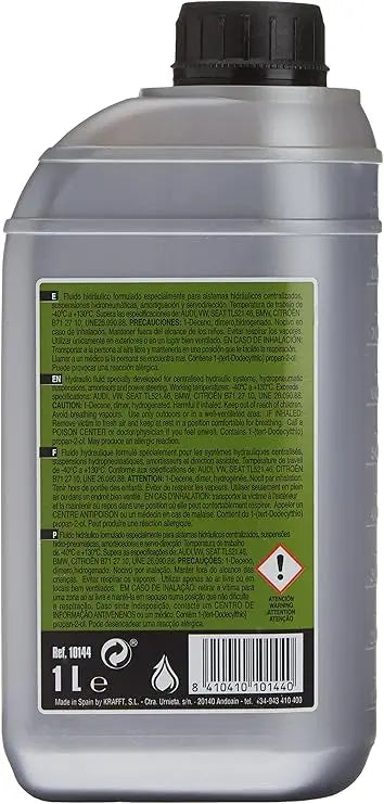 Krafft Aceite Hidráulico 1L – Lubricante para Sistemas Hidráulicos y Maquinaria