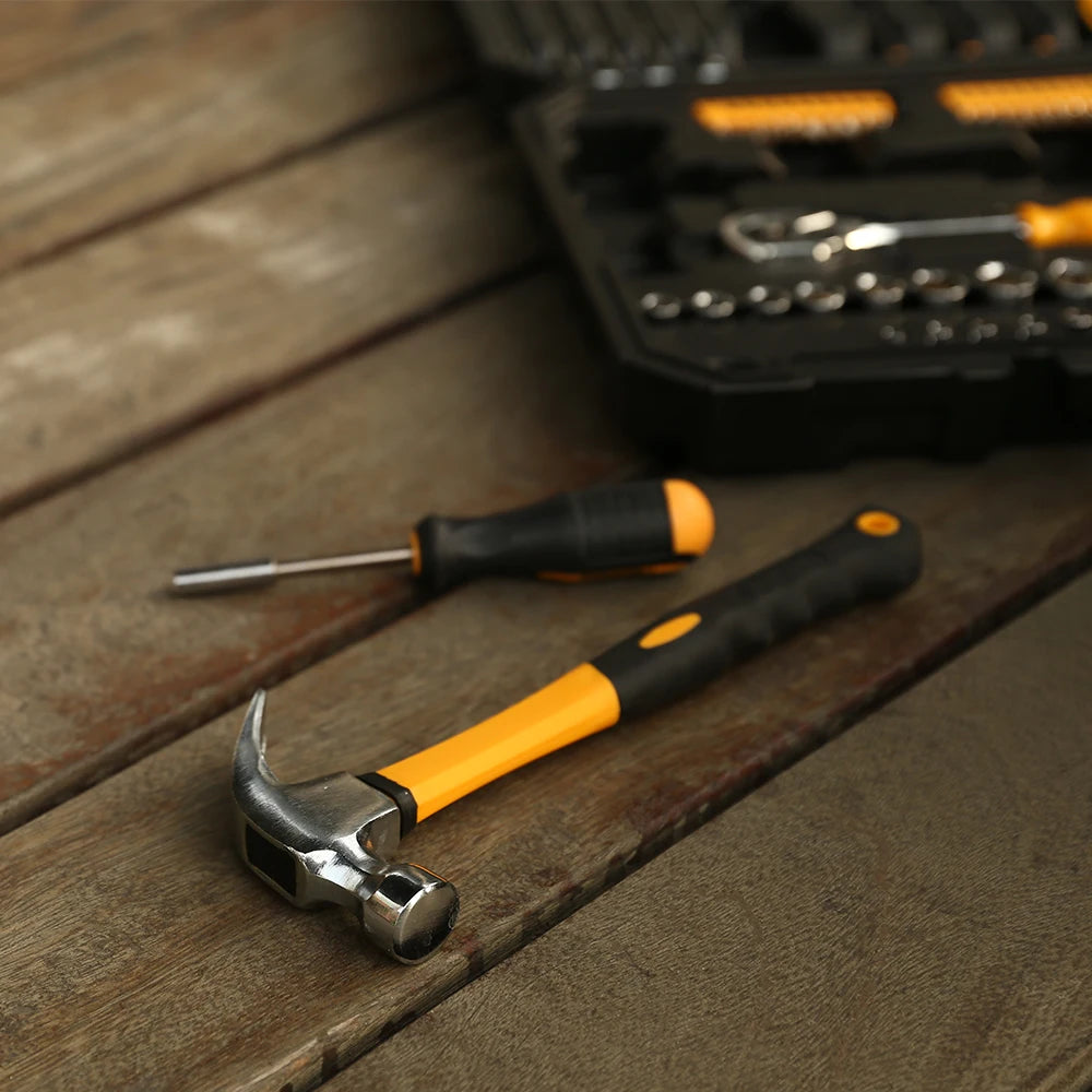 Maletín de Herramientas DEKO DKMT128/DKMT196 – Kit Completo de Bricolaje y Reparación con Caja