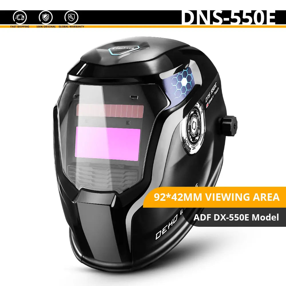 Casco de Soldadura DEKO Solar con Oscurecimiento Automático – Ajustable 4/9-13 para MIG/MMA