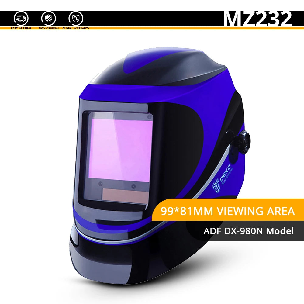 Casco de Soldadura DEKO Solar con Oscurecimiento Automático – Ajustable 4/9-13 para MIG/MMA