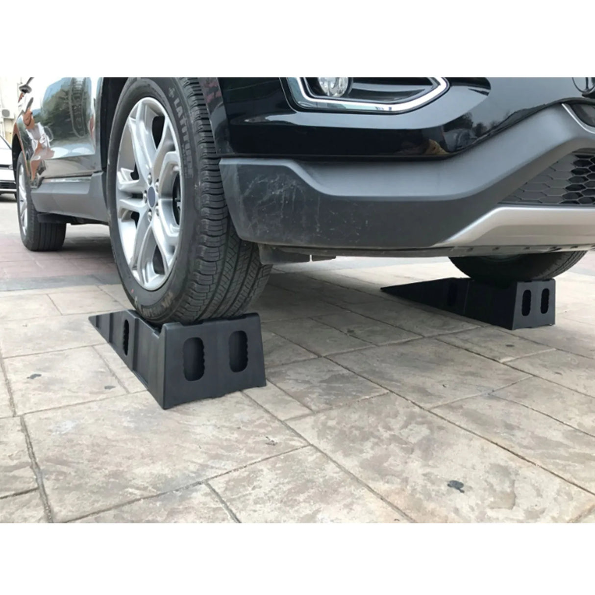2 Rampas de Servicio para Coche 16.000 lb – Rampas Universales Reforzadas de Perfil Bajo para Vehículos y Camiones