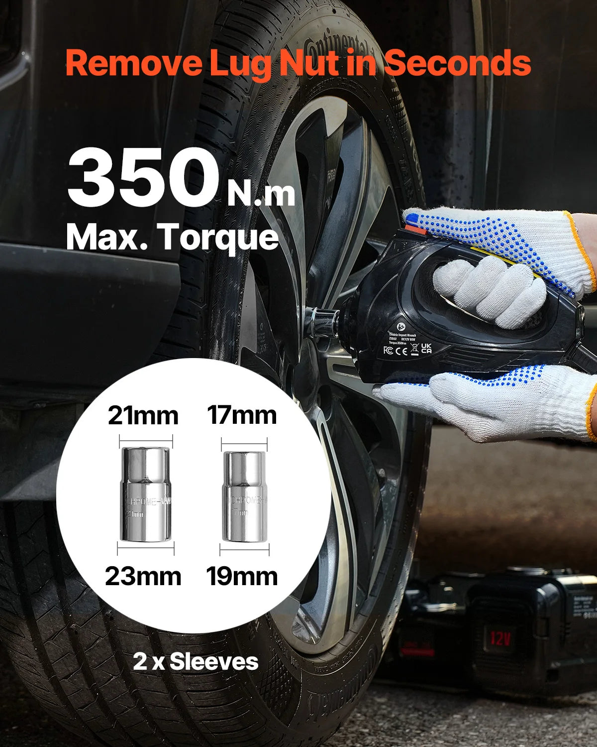 Gato de tijera eléctrico 5T 12V SucceBuy con llave de impacto, compresor de aire y luz LED, kit completo para coche SUV y camión