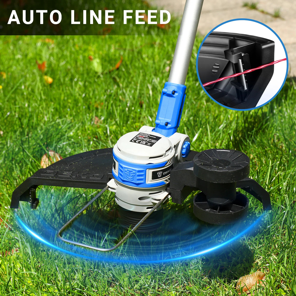 Desbrozadora DEKOPRO 2 en 1 20V – Cortabordes a Batería con 2 Baterías para Jardín