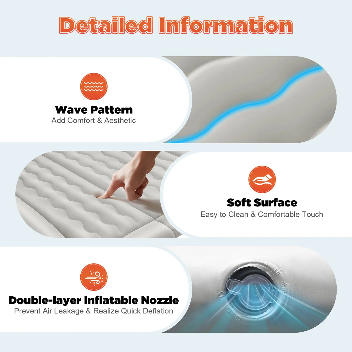 Cama Inflable para Coche con Bomba y Almohada – Colchón Hinchable Plegable Universal para Asiento Trasero, Cojín Flocado Portátil para Viajes