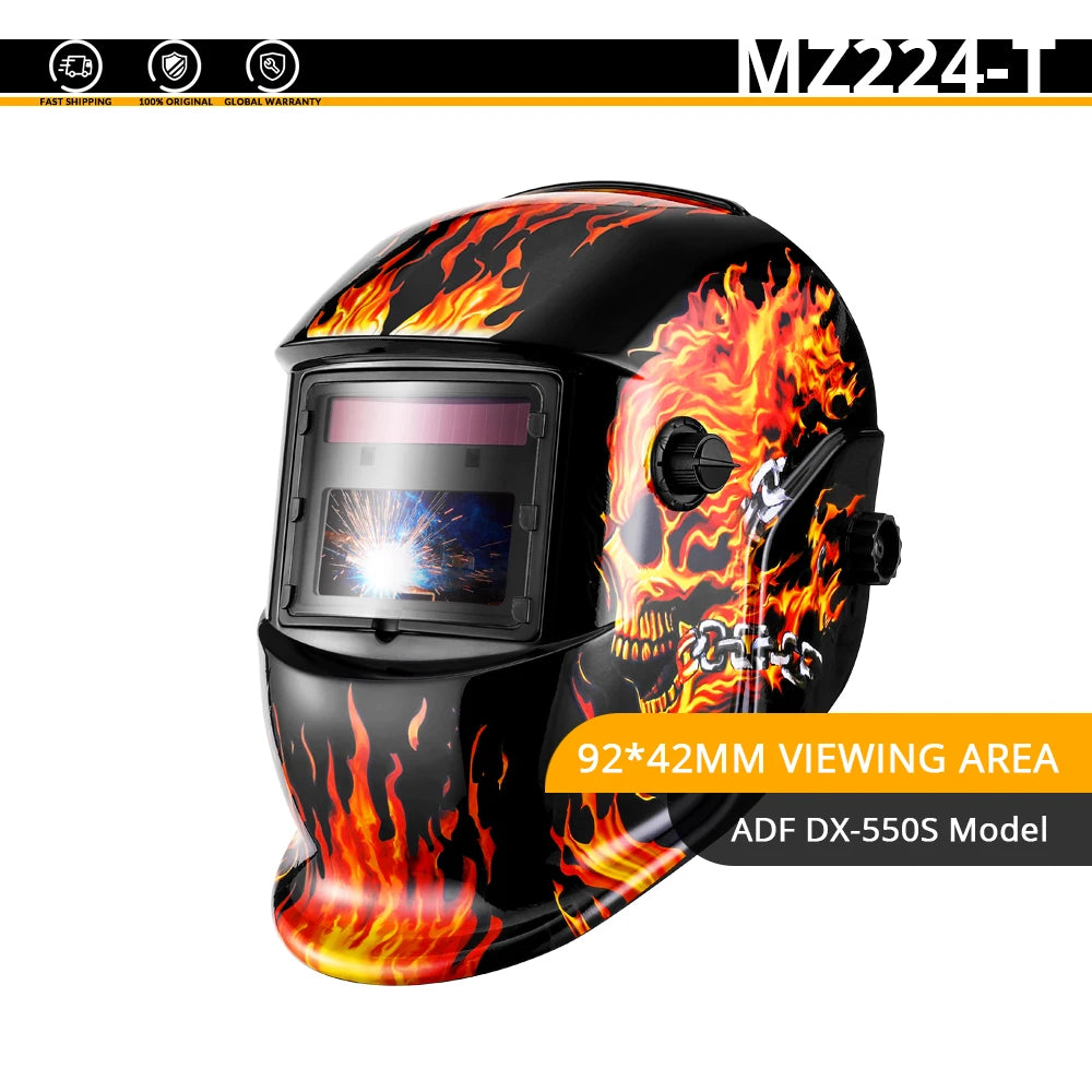 Casco de Soldadura DEKO Solar con Oscurecimiento Automático – Ajustable 4/9-13 para MIG/MMA