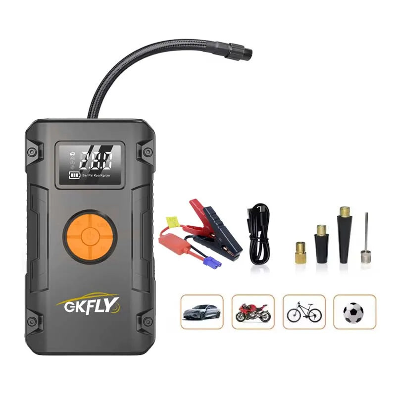 Arrancador de Coche 4 en 1 4000A con Compresor 150 PSI – Power Bank 59.2Wh e Inflador Digital 12V