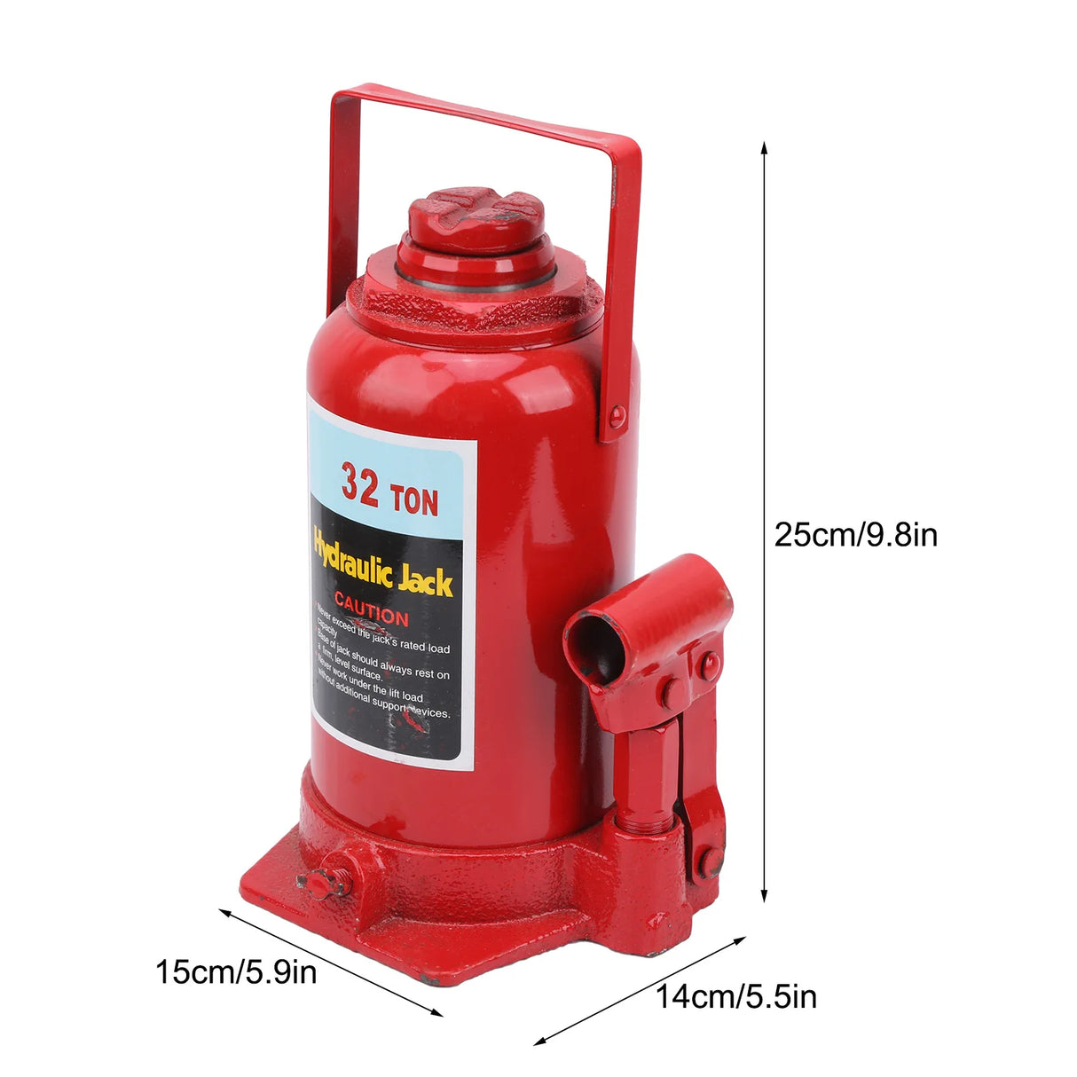 Gato Botella Hidráulico 32 Toneladas – Elevador Automotriz de Acero para Reparación de Vehículos