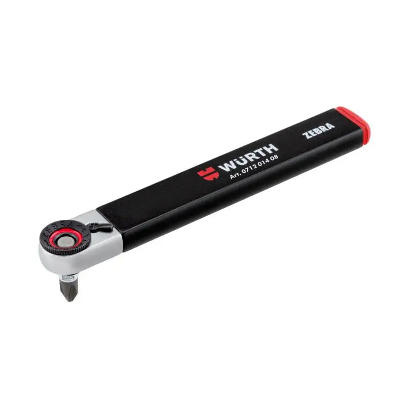 Würth Llave Carraca para puntas 1/4 pulgada,Cargador 6 Bits Integrado,Llave Reversible con cabezal Giratorio Manual,Carraca de 1/4 de pulgada con cargador integrado 1 punta PH1 y PH2 1 punta TX20 y TX25 1 punta hexagonal: 3